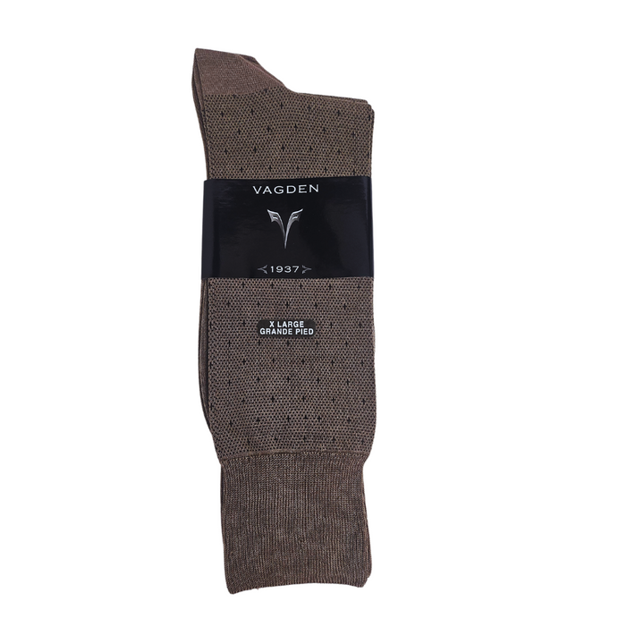 3 PAIRES - Chaussettes habillées en coton mercerisé à motif croisé pour hommes Vagden XL (DÉGAGEMENT)