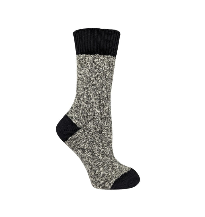 2 PAIR - J.B. Field's Women's "Salt & Pepper" Cotton Socks (CLEARANCE)