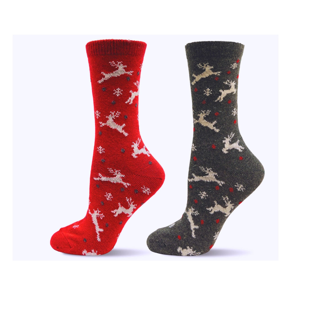 "Reindeer" Dress Socks by Point Zero - Medium - SALE