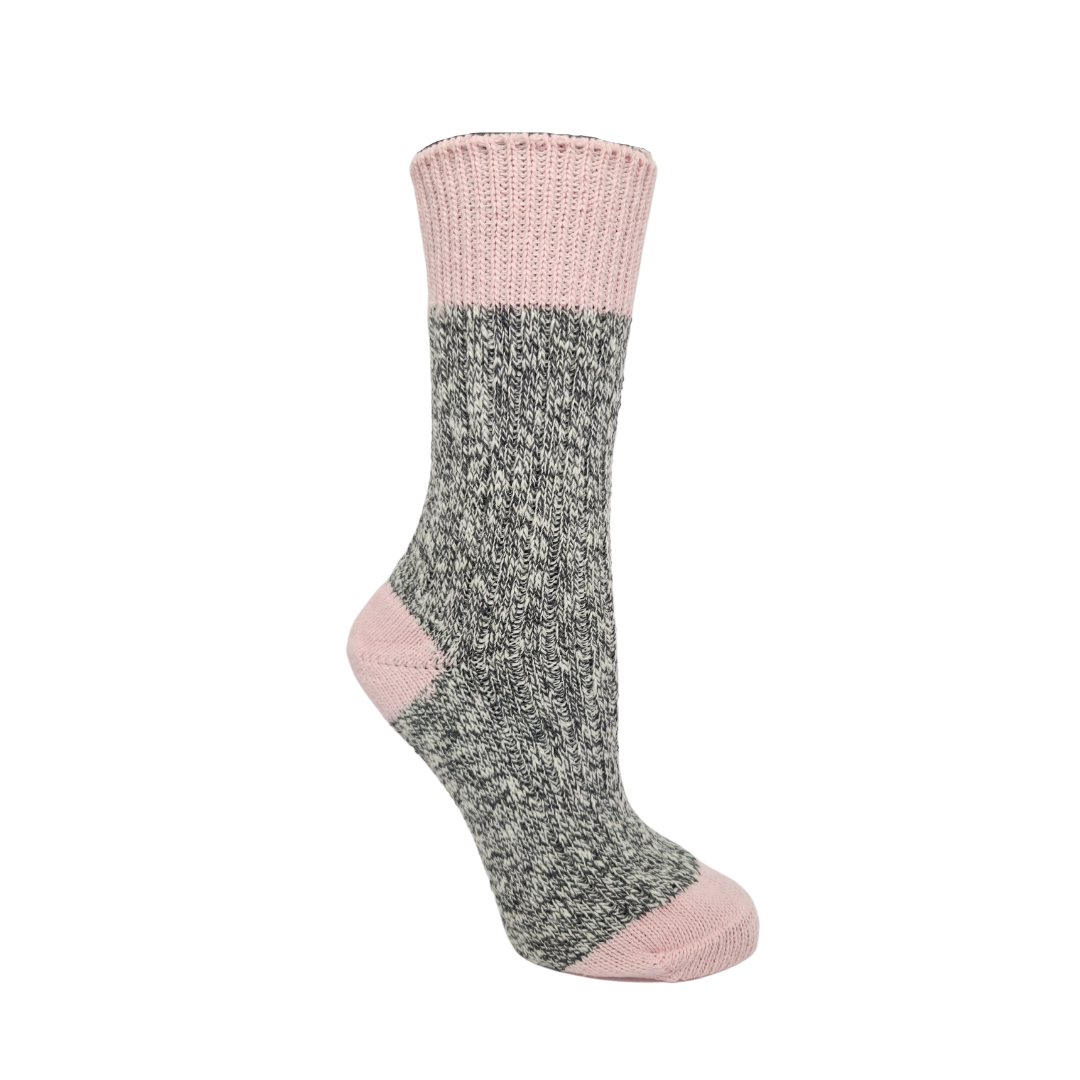 2 PAIRES - Chaussettes en coton « Sel et poivre » pour femmes de JB Field (DÉGAGEMENT)