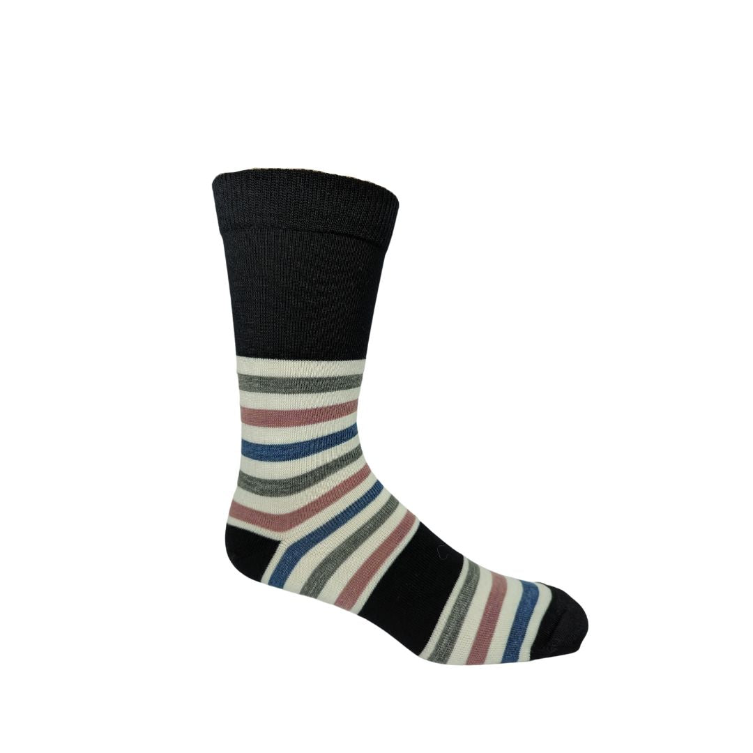Vagden Cashmere & Merino Wool Blend Stripe Casual Socks