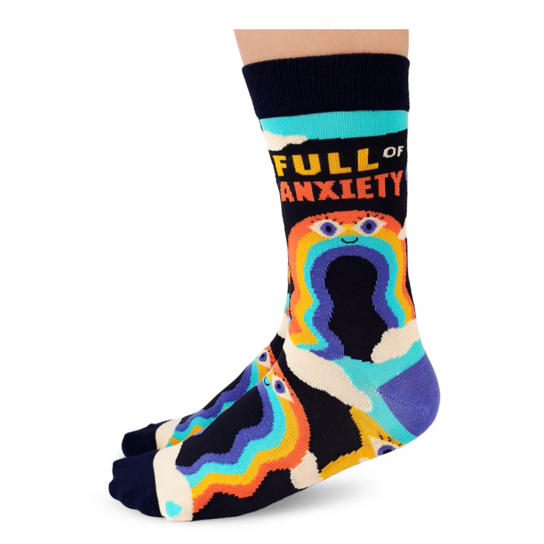 Chaussettes en coton « Anxiety » des Uptown Sox - Taille M
