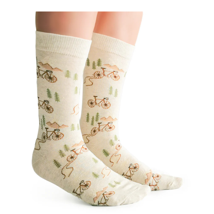 Chaussettes en coton « Cycle Path » par Uptown Sox - Medium 