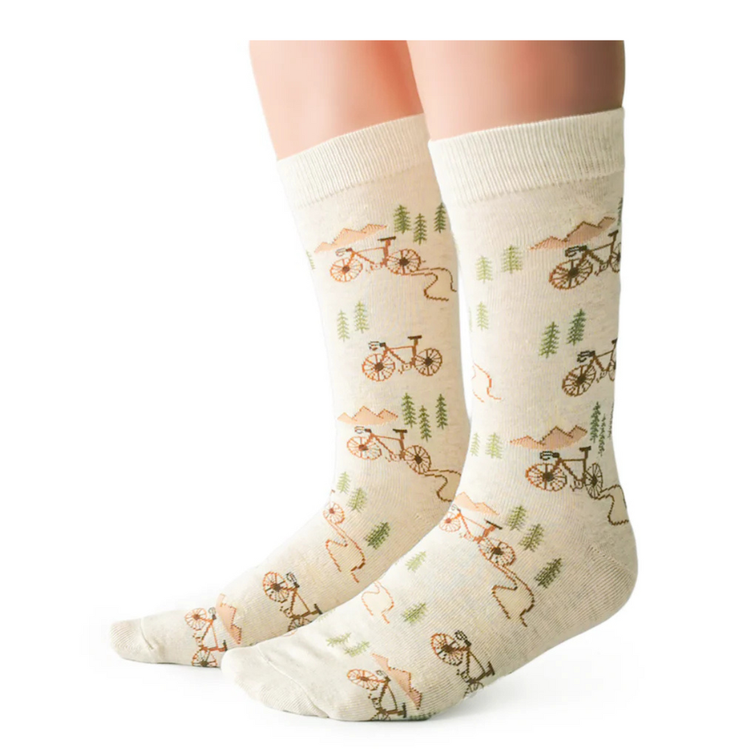 Chaussettes en coton « Cycle Path » par Uptown Sox - Medium 