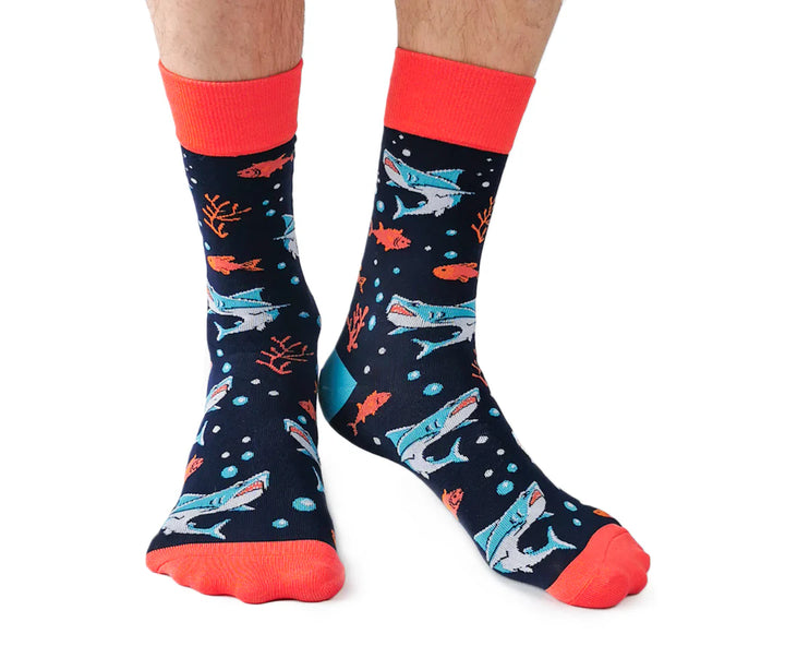 Chaussettes en coton « Daddy Shark » par Uptown Sox - Taille L 
