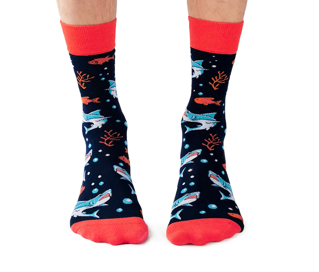 Chaussettes en coton « Daddy Shark » par Uptown Sox - Taille L 