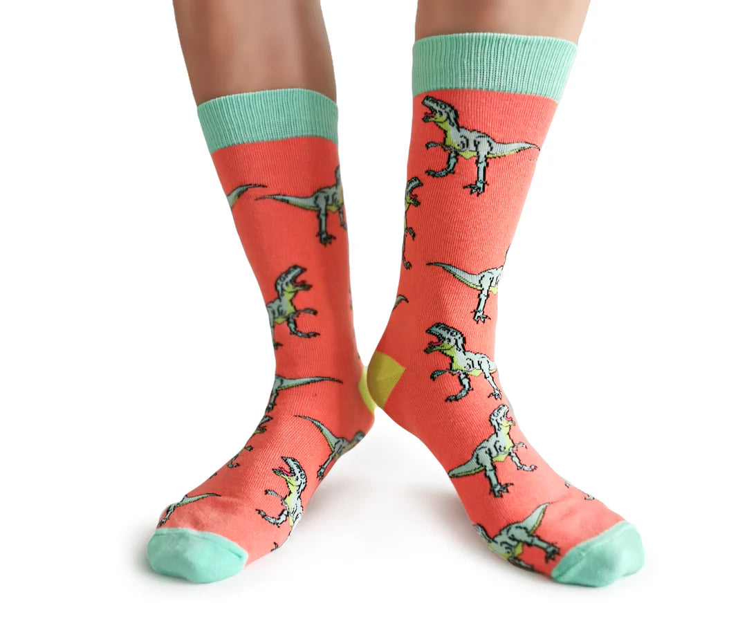 Chaussettes en coton à motif dinosaure « Classic Jurassic » par Uptown Sox