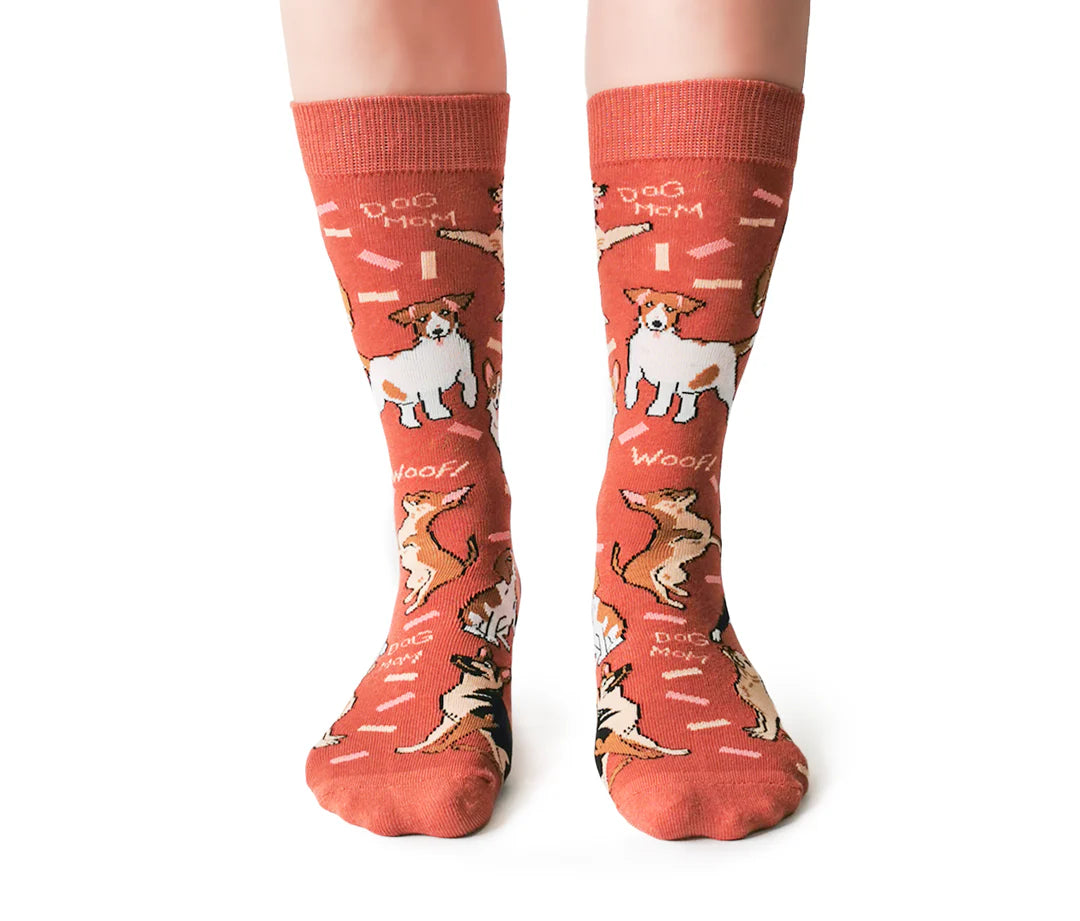 Chaussettes en coton « Dog Ma » par Uptown Sox - Medium 