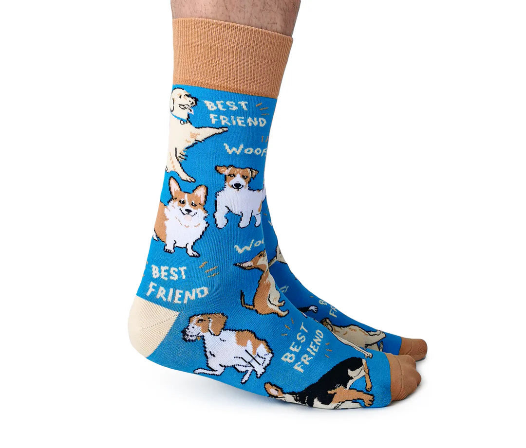 Chaussettes en coton « Dog Parent » par Uptown Sox - Grande 