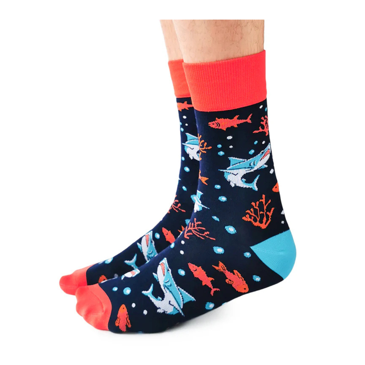 Chaussettes en coton « Daddy Shark » par Uptown Sox - Taille L 