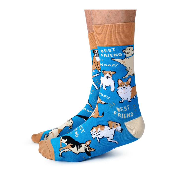Chaussettes en coton « Dog Parent » par Uptown Sox - Grande 