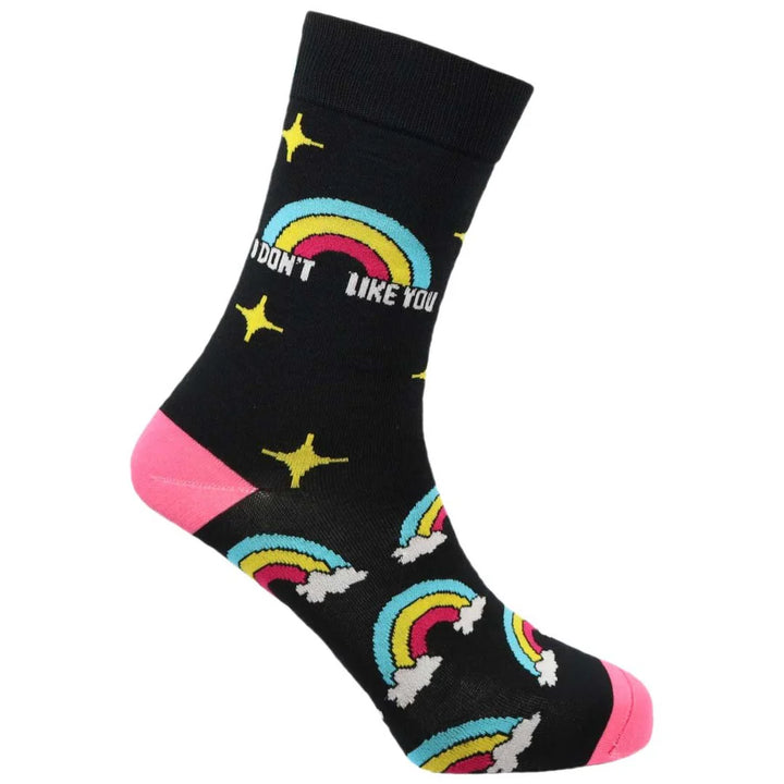 "I Don't Like You" Bamboo Crew Socks By Sexy Socks