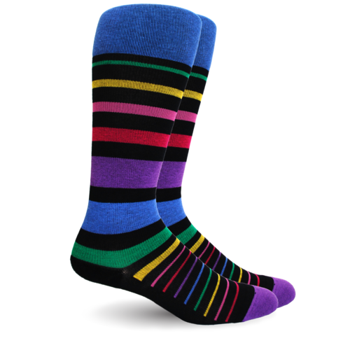rainbow stripe compression socks 