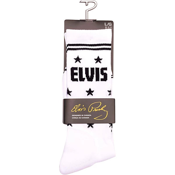 Chaussettes mi-mollet en coton « ELVIS THE KING » de Perri - Grande taille