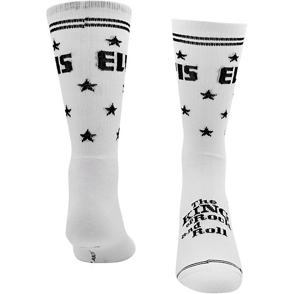 Chaussettes mi-mollet en coton « ELVIS THE KING » de Perri - Grande taille