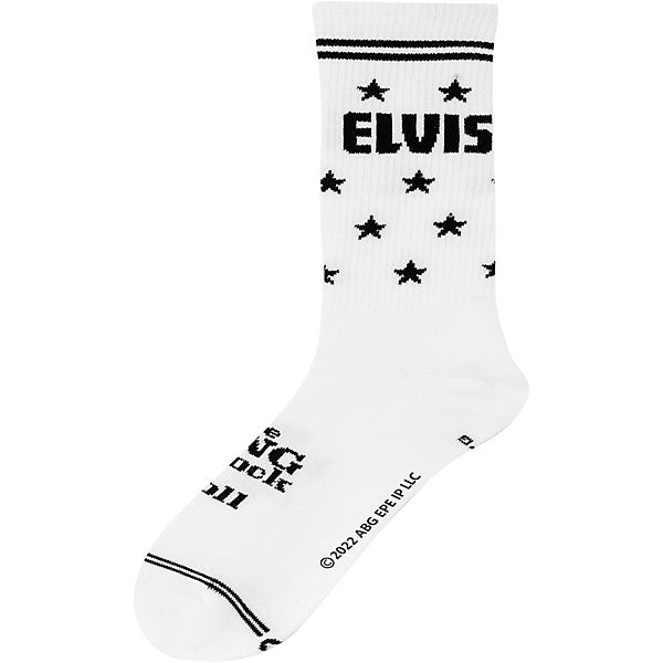 Chaussettes mi-mollet en coton « ELVIS THE KING » de Perri - Grande taille