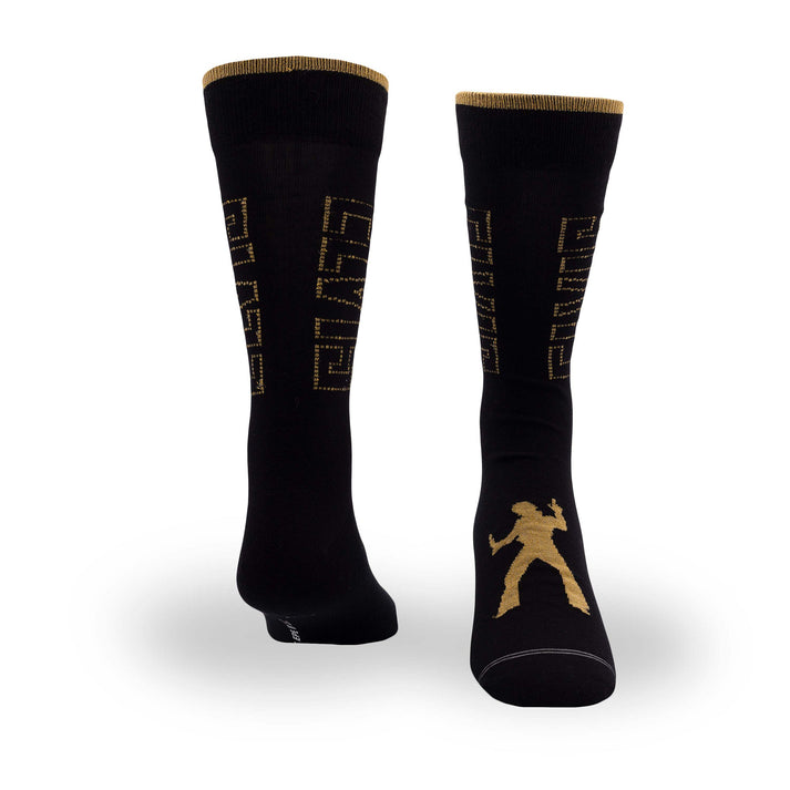 "ELVIS METALLIC" Cotton Crew Socks by Perris - Large