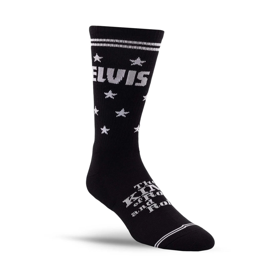 Chaussettes mi-mollet en coton « ELVIS THE KING » de Perri - Grande taille