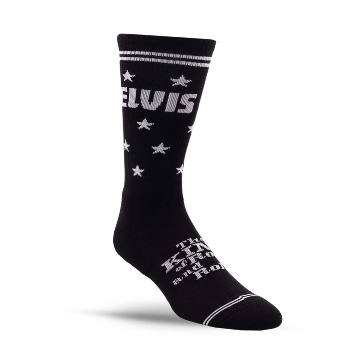 Chaussettes mi-mollet en coton « ELVIS THE KING » de Perri - Grande taille
