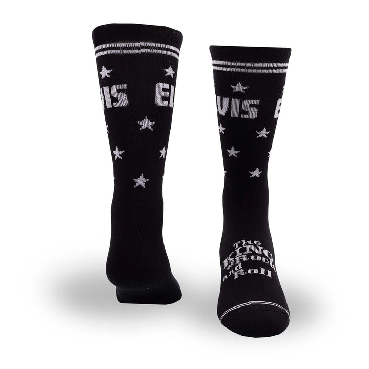 Chaussettes mi-mollet en coton « ELVIS THE KING » de Perri - Grande taille