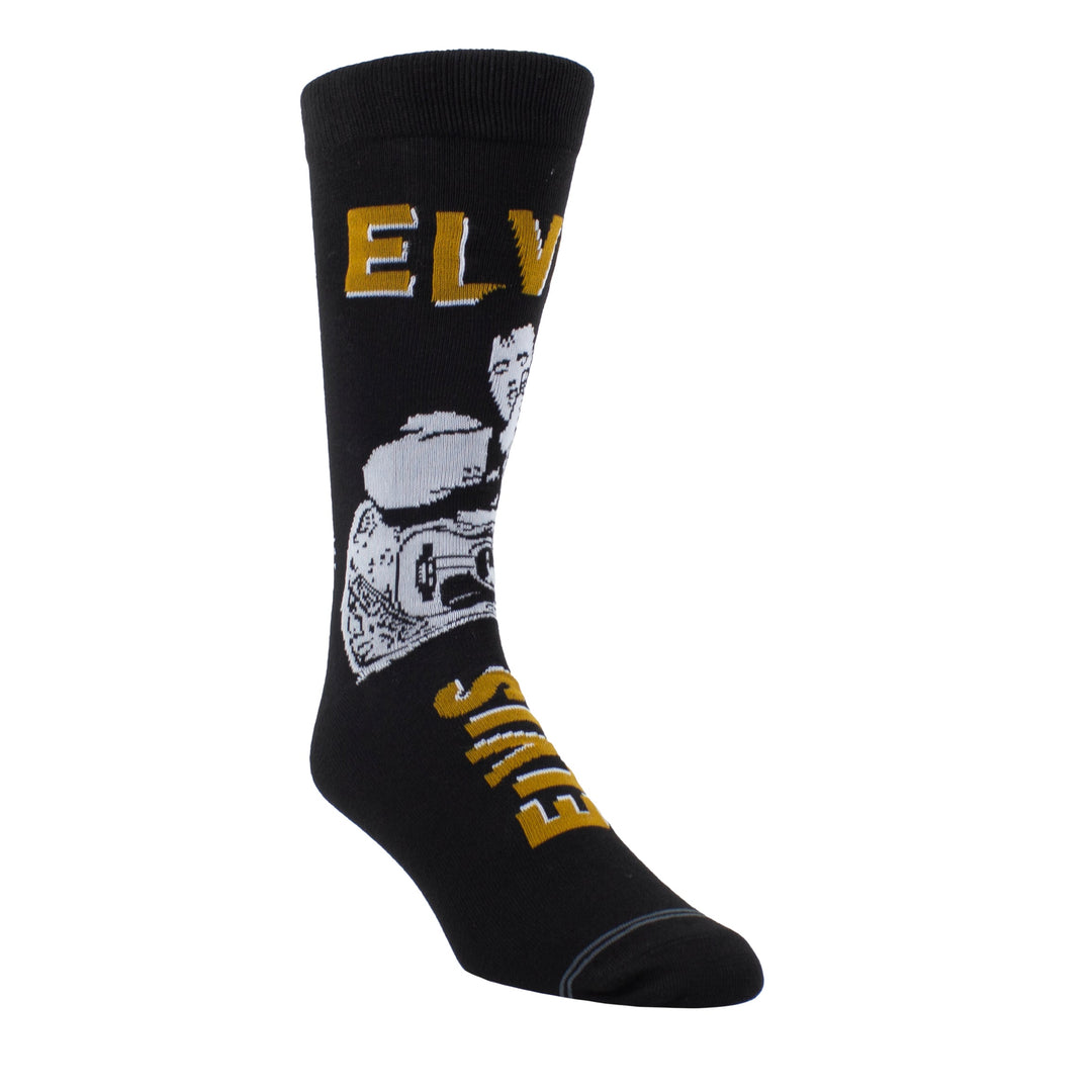 "Elvis Early Years Illustration" Cotton Crew Socks by Perris - Large