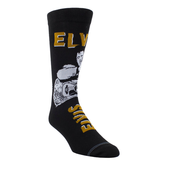 "Elvis Early Years Illustration" Cotton Crew Socks by Perris - Large