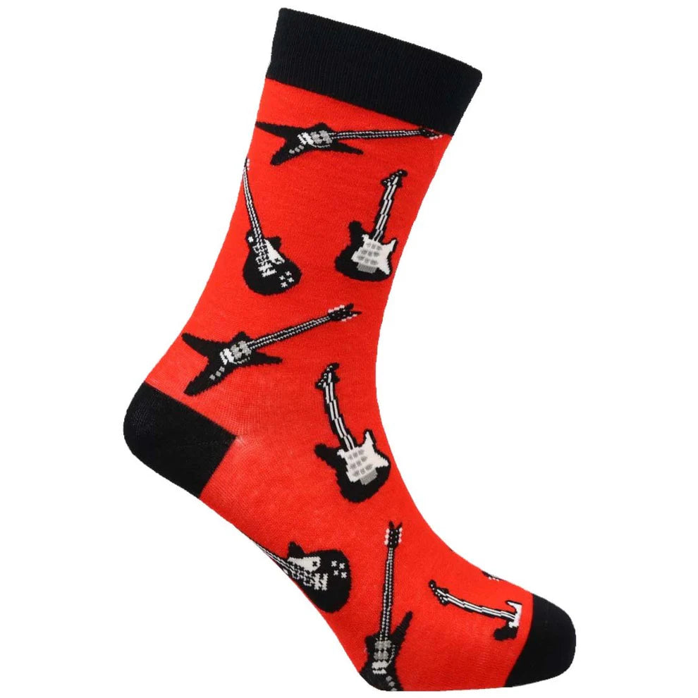 "Electric Strings" Bamboo Crew Socks By Sexy Socks