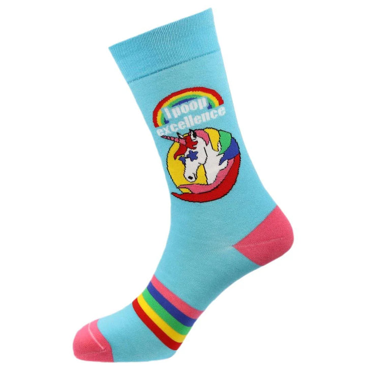 "Excellent Poops Funny Bathroom" Bamboo Crew Socks by Sexy Socks