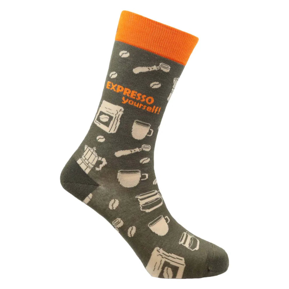 "Expresso" Bamboo Crew Socks By Sexy Socks