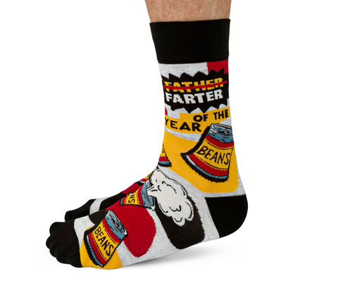 "Tootin' Dad" Cotton Crew Socks by Uptown Sox- Large