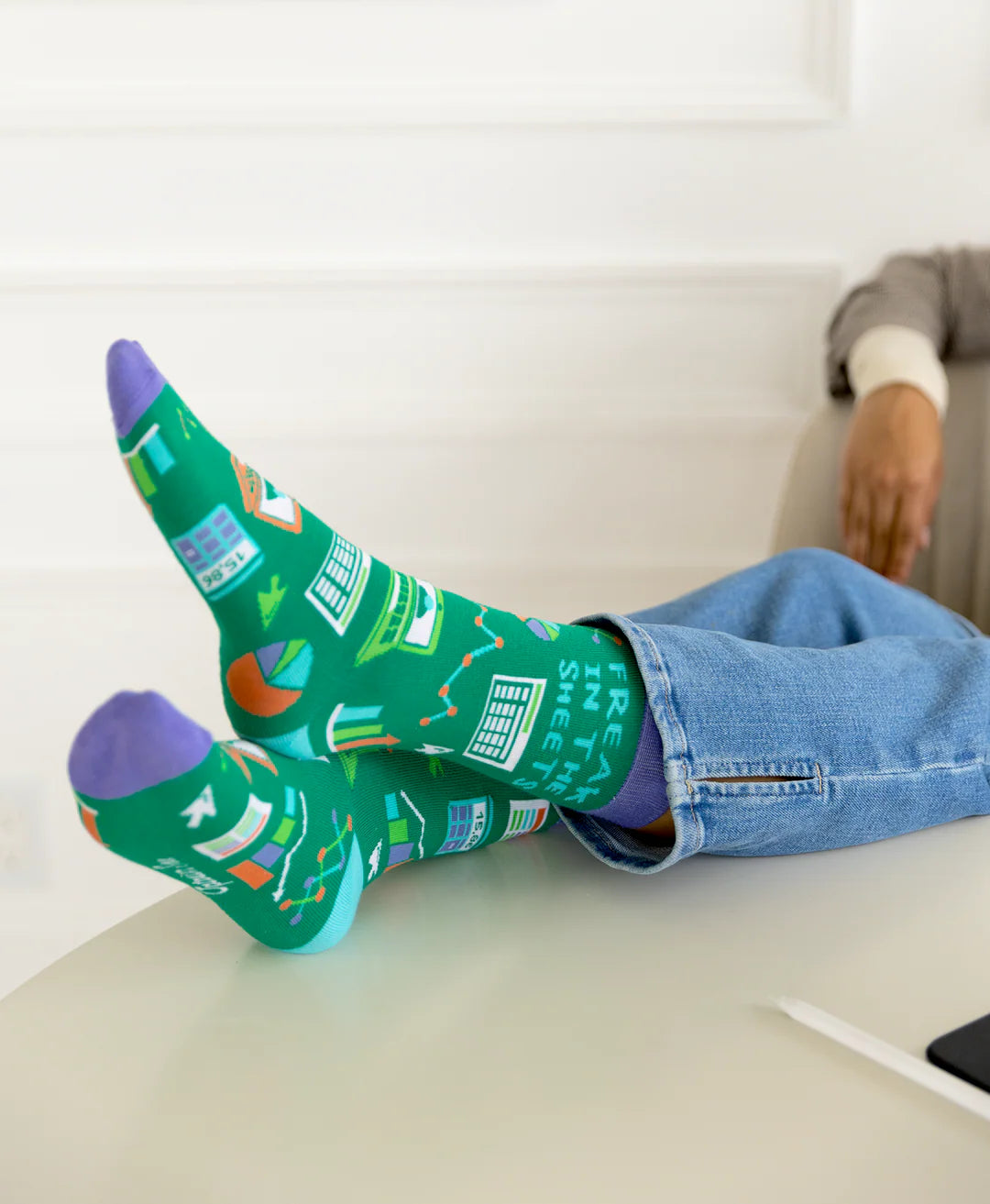 Chaussettes en coton « Freak in the Sheets » par Uptown Sox - Grande 