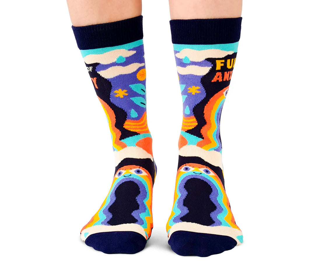 Chaussettes en coton « Anxiety » des Uptown Sox - Taille M