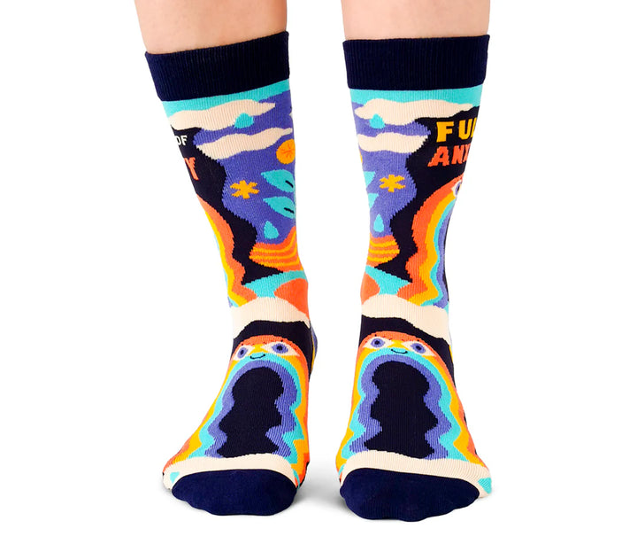 Chaussettes en coton « Anxiety » des Uptown Sox - Taille M
