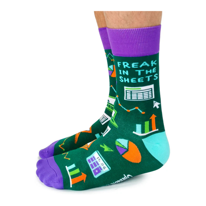 Chaussettes en coton « Freak in the Sheets » par Uptown Sox - Grande 