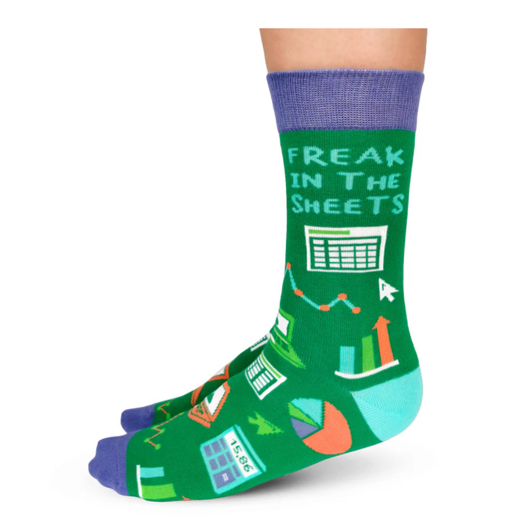 Chaussettes en coton « Freak in the Sheets » par Uptown Sox - Grande 