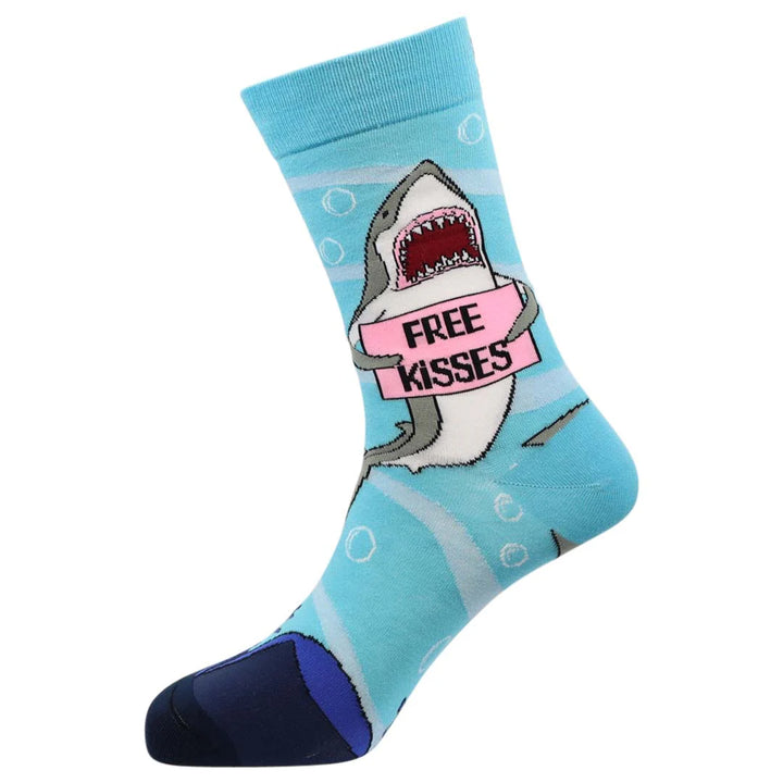 "Free Kisses" Bamboo Crew Socks by Sexy Socks