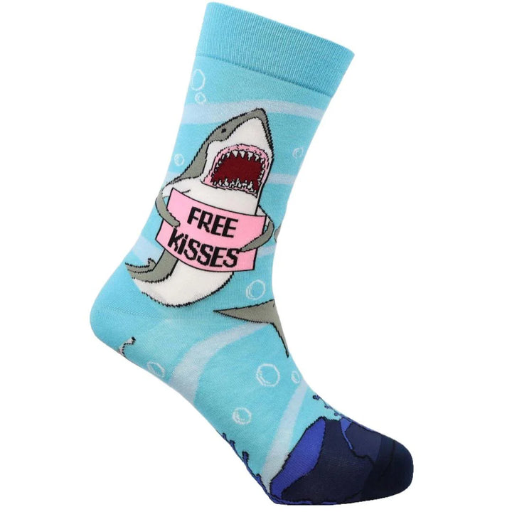 "Free Kisses" Bamboo Crew Socks by Sexy Socks