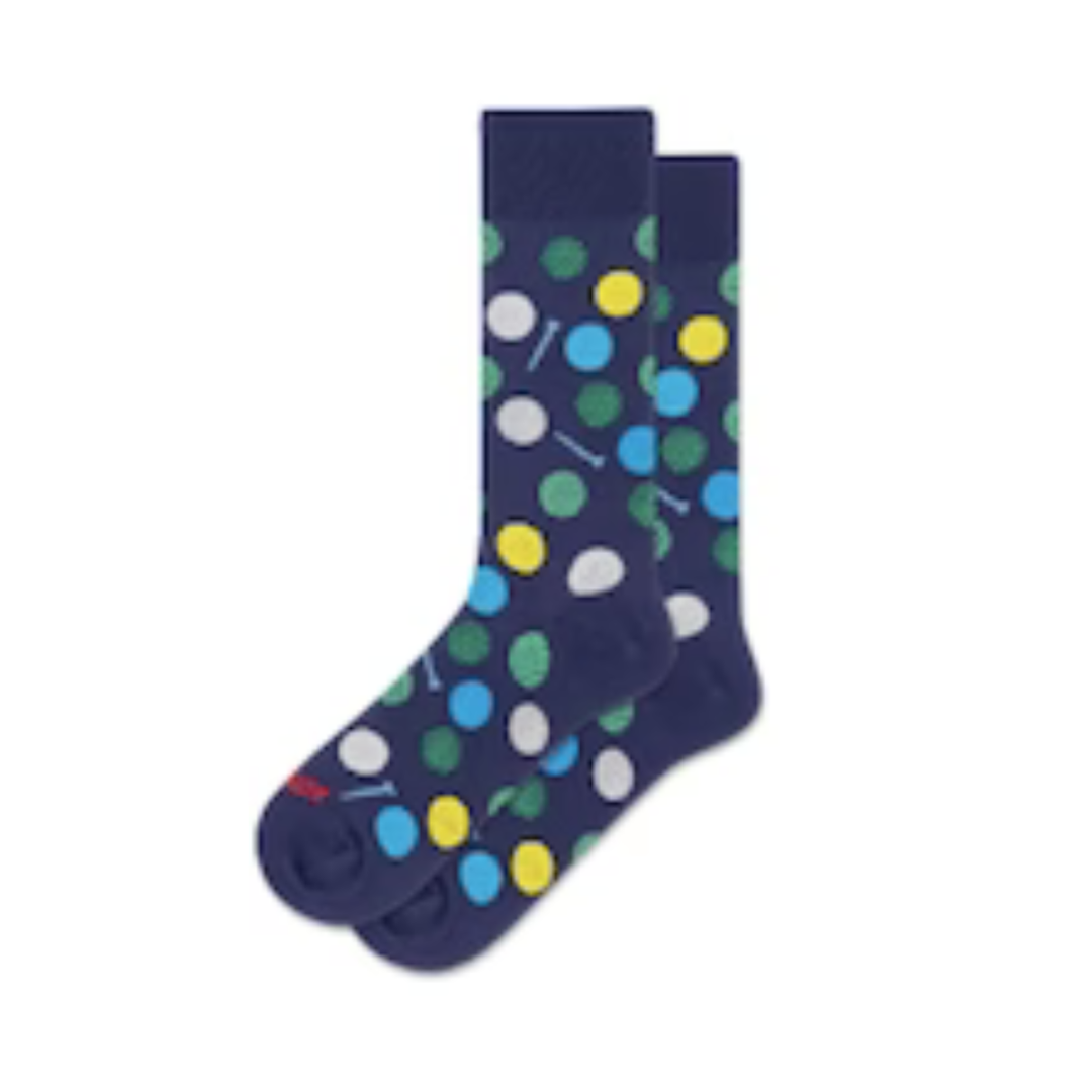 Chaussettes mi-mollet en coton « Golf Balls » Hot Sox - Taille L 