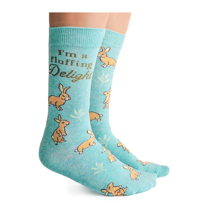 Chaussettes mi-mollet « Funny Bunny » par Uptown Sox - Medium