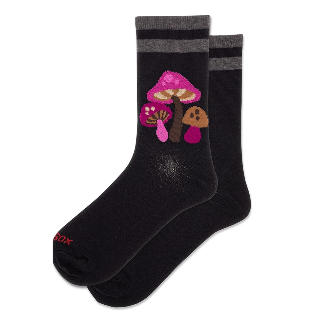 "Fuzzy Mushroom" Crew Socks by Hot Sox