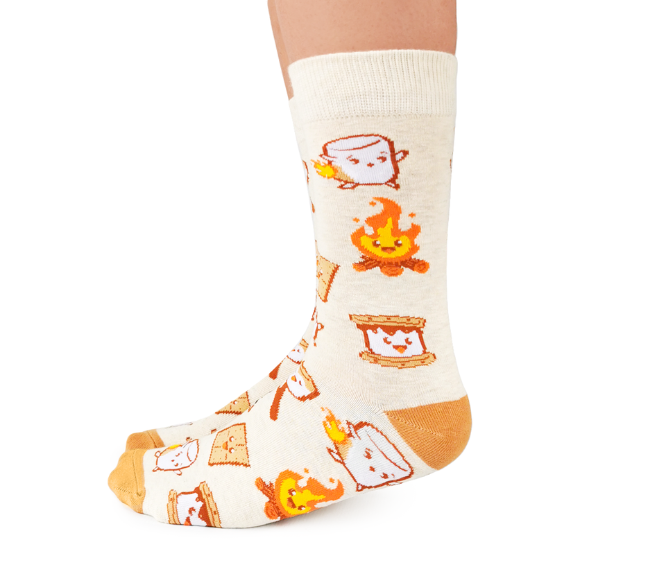 Chaussettes en coton « Gimme s'more » par Uptown Sox