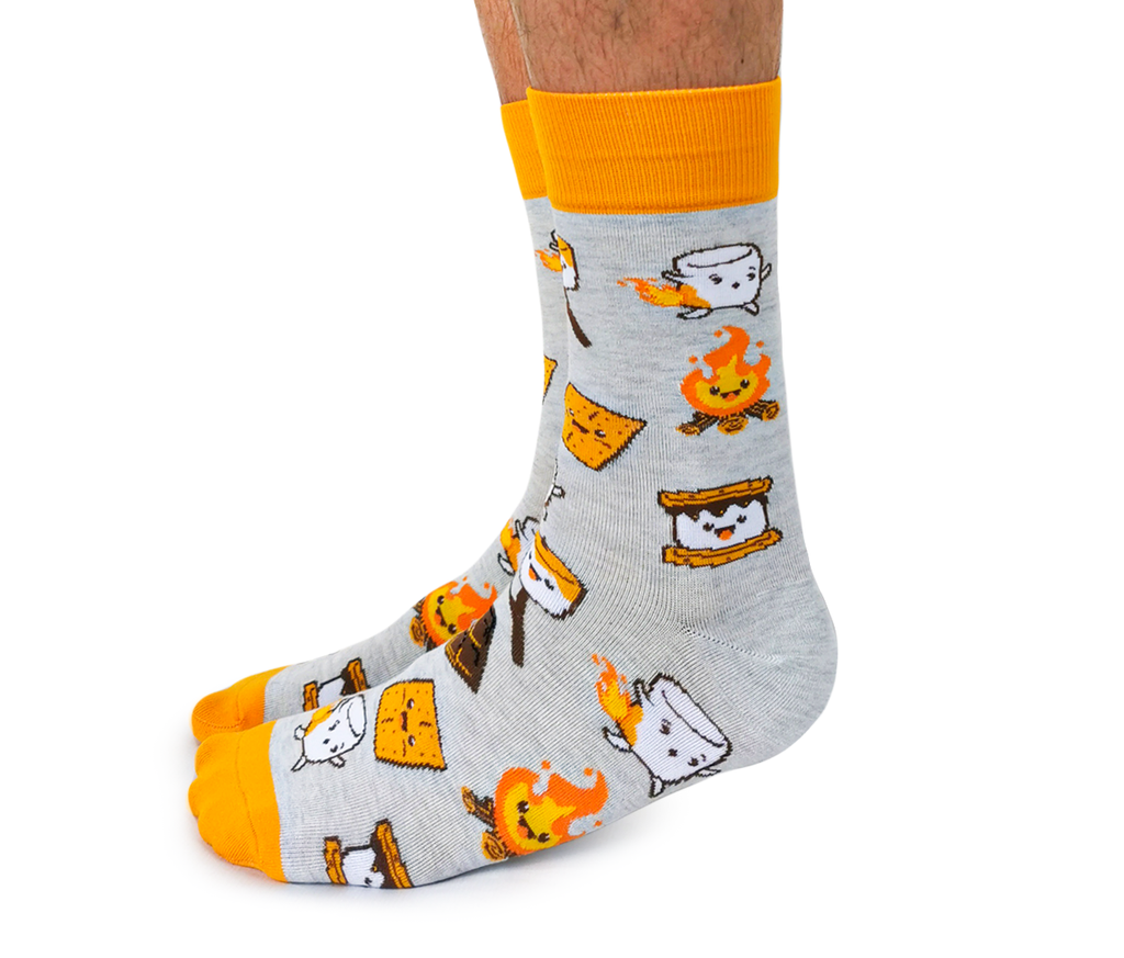 "Gimme s'more"  Cotton Crew Socks by Uptown Sox
