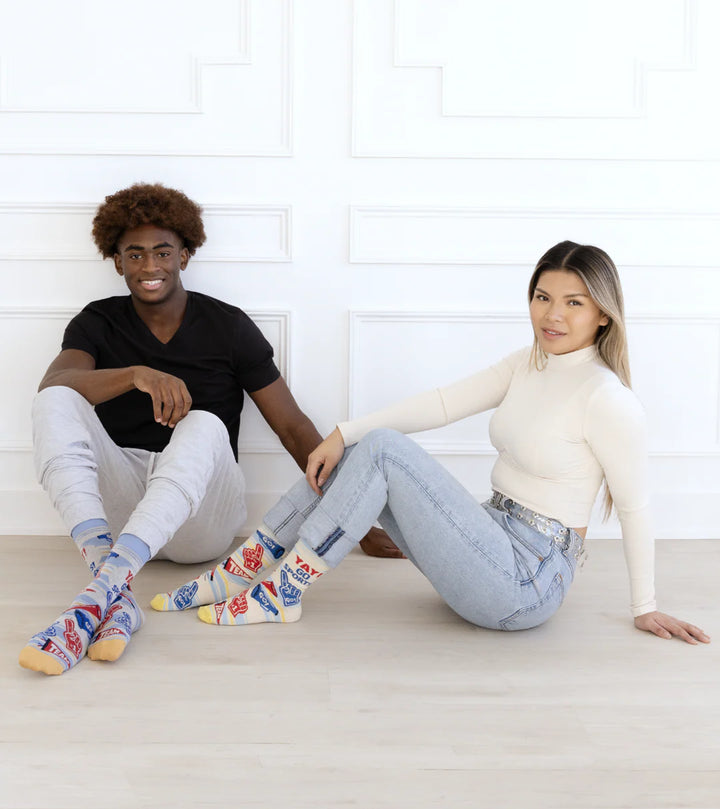 Chaussettes en coton canadiennes « Go Sports! » par Uptown Sox