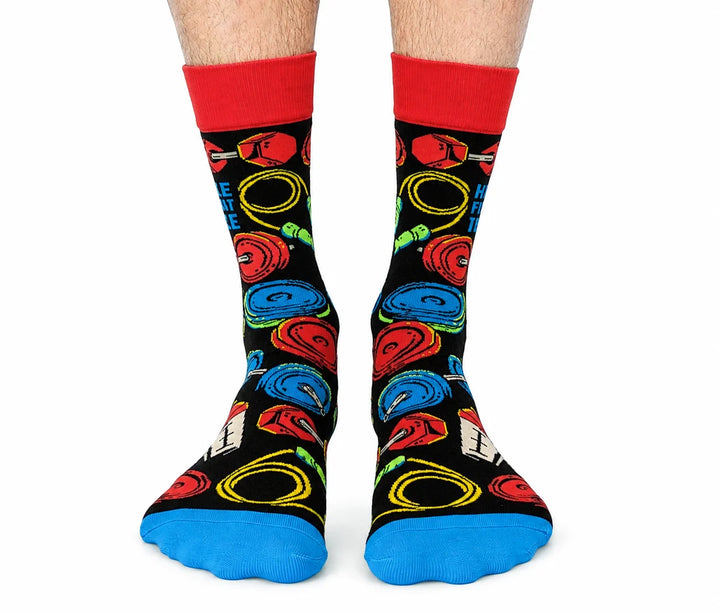 "Gym Bro" Cotton Crew Socks by Uptown Sox - Large