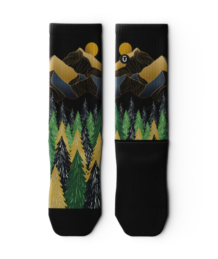 "Golden Grove" Performance Crew Running Socks by Outway