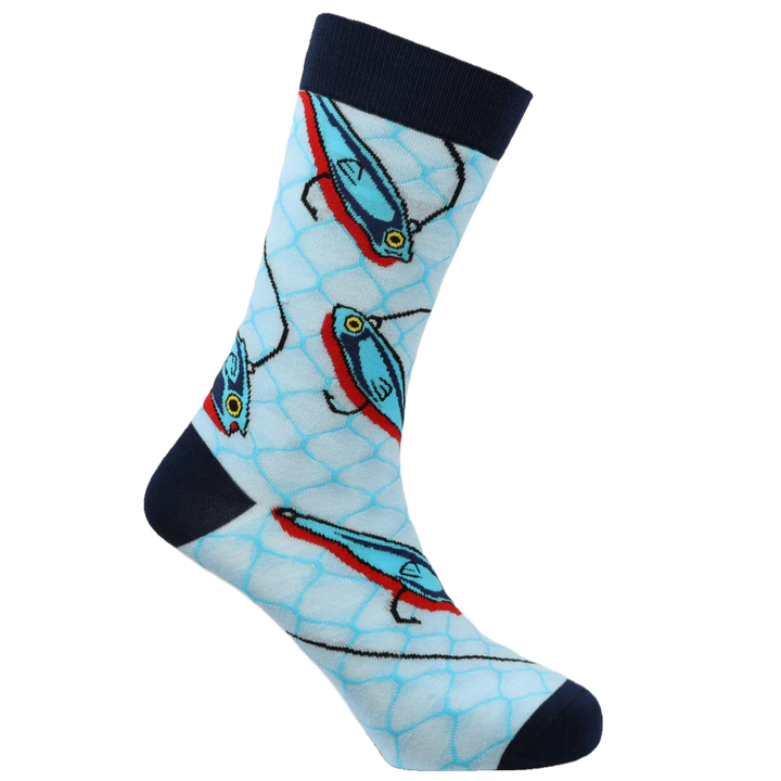 "Gone Fishing" Bamboo Crew Socks By Sexy Socks
