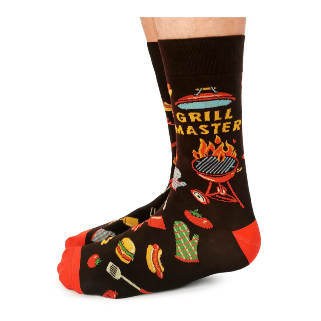 Chaussettes en coton « Grill Master » améliorées par Uptown Sox - Grande 