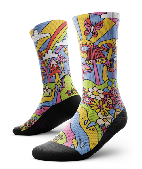 "Groovy" Performance Crew Running Socks by Outway