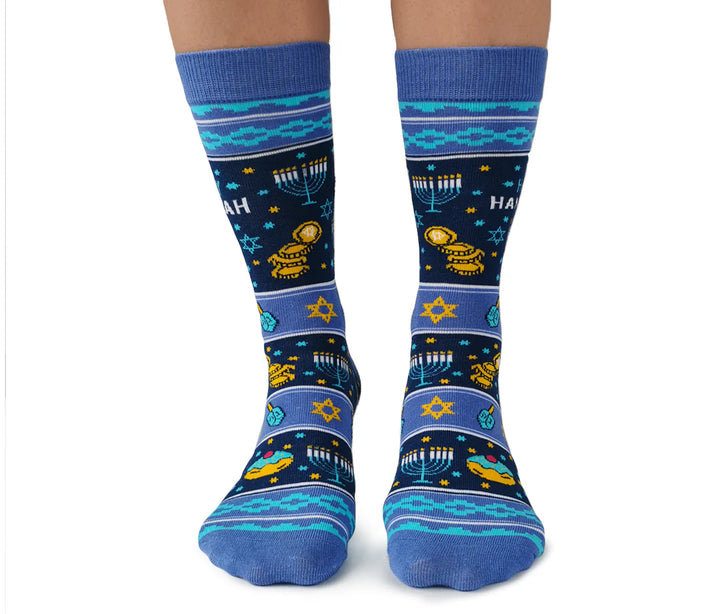 Chaussettes en coton « HANUKKAH » par Uptown Sox