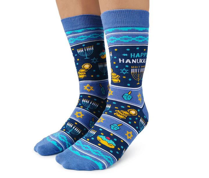 Chaussettes en coton « HANUKKAH » par Uptown Sox